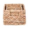 Natural Woven Water Hyacinth Storage Baskets Set of 3 Versatile Organizers Home Office Pantry Closet Bathroom Decor