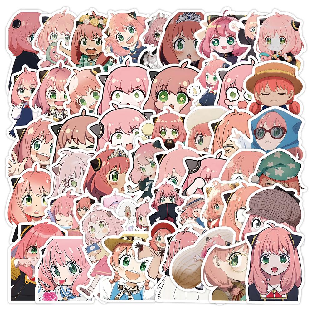 10/30/50 Stück Anime SPY×FAMILY Graffiti Aufkleber Niedliche Cartoon Aufkleber DIY Gitarre Gepäck Koffer Belohnung Kawaii Anya Forger Aufkleber