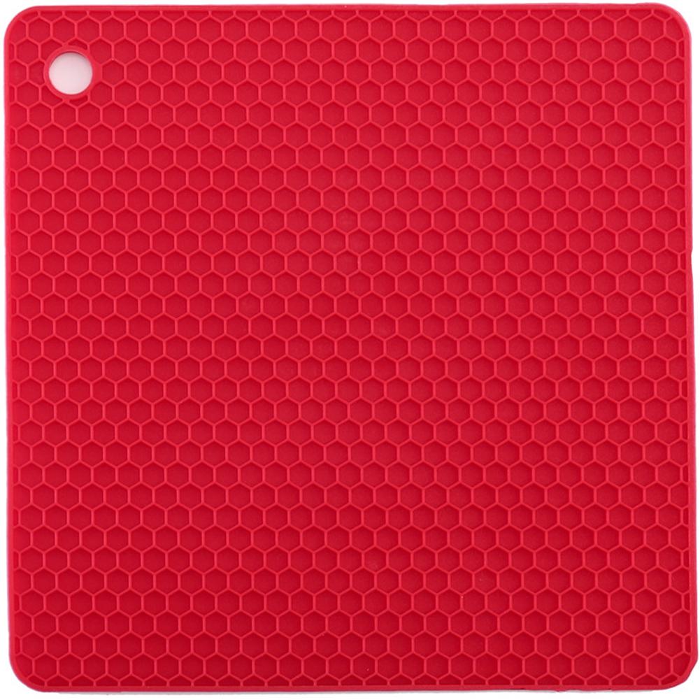 High Temperature Resistant Thermal Insulation Square Honeycomb Silicone Pot Mat 7.2 x 7.2 x 0.2in