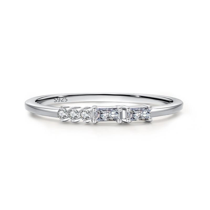 Tancise Klassischer Zirkon-Ring aus 925er-Sterlingsilber, Damenschmuck, Hochzeitsversprechen, Party-Geschenk