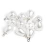 High-Gloss Gold Teardrop Pendant Necklace with ABS Imitation Pearl Beads