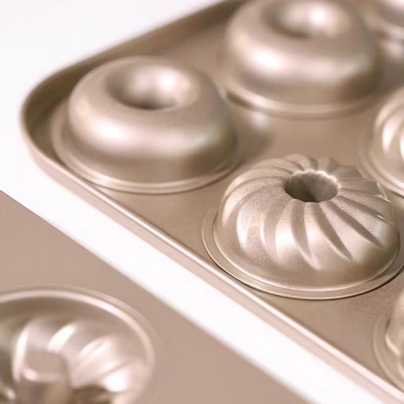 1PC non-stick 12 even donut mold mini cup small cake baking tool household baking pan oven plum blossom mold