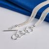 925 Sterling Silver Exquisite Beaded Necklace Women Fashion Party Favor Wedding Jewelry Accessories