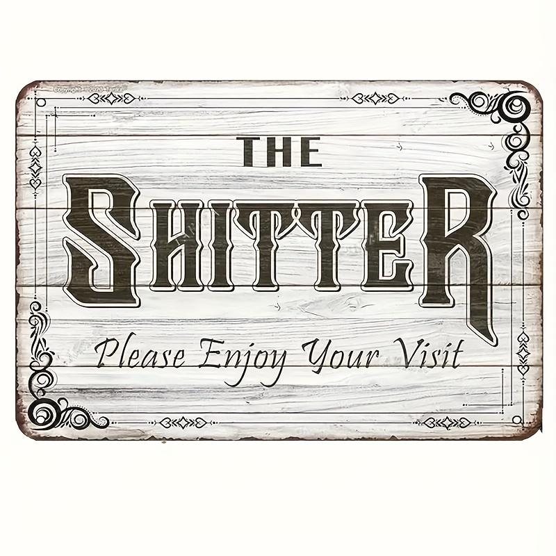 

Farmhouse Bathroom Decor Funny Please Enjoy Your Visit Metal Wall Sign Rustic Country Kitchen or Toilet Decoration Durab 20x30cm（7.8x11.8inch）