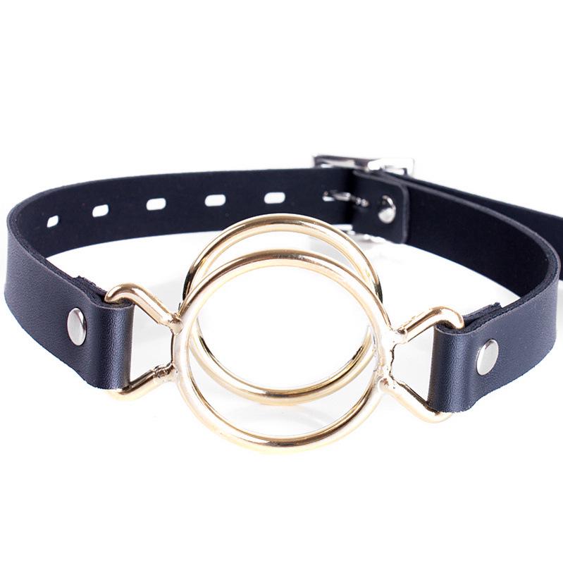 Golden Metal Double Set Mouth Gag for Adults