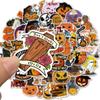 50 Halloween-tema morsomme vanntette klistremerker for flasker, kofferter og dekorasjon