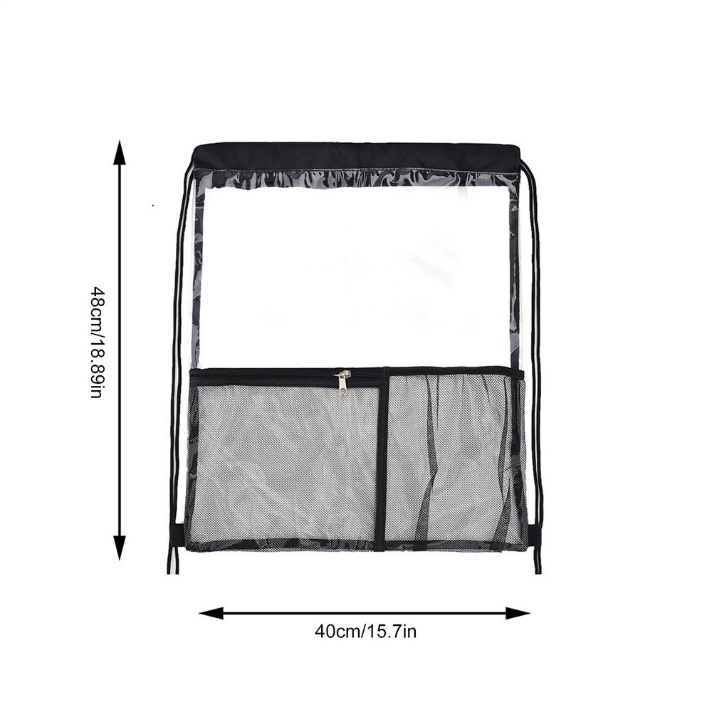 String Bag Pvc Clear Drawstring Bags Waterproof Athletic Pack for Gym Swim Beach Travel Work Clothes Kids Outdoors Festivals