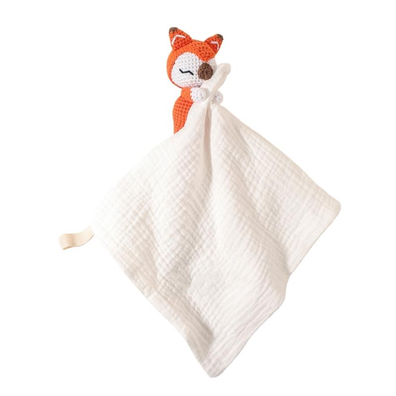Cotton Baby Security Blanket Soft Safe Soothing Towel for Sensitive Skin Infant Comfortable Appease Towel for Toddler