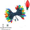 Multi Color C9 Big Bulbs Classic Christmas Lights 50 LED 32ft Indoor Outdoor Home Yard Xmas Tree Decorations (Multi Color - 50LED)