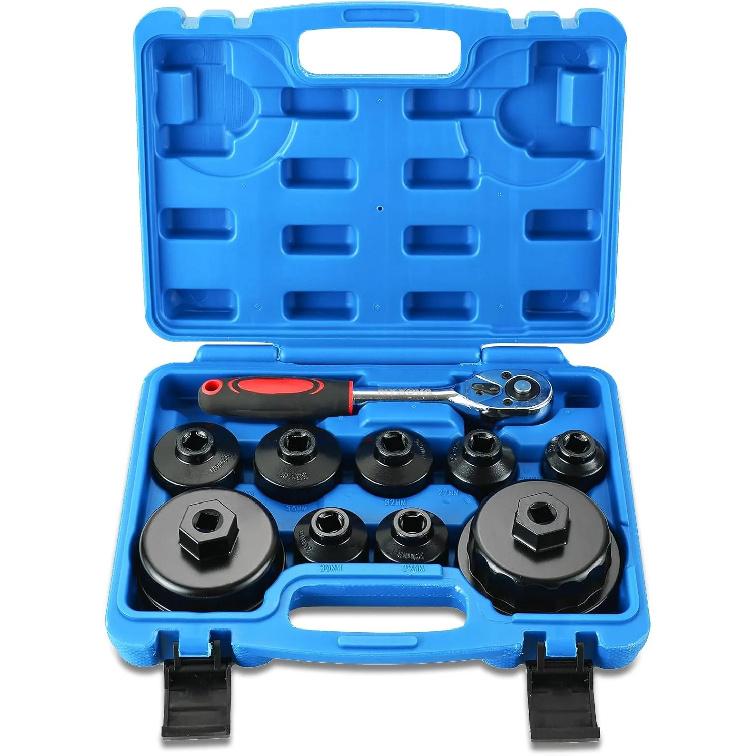 10Pieces / 7 Pieces Oil Filter Wrench Socket Tool Set For Mercedes Benz BMW Toyota Car Repair Manual Removal Tool