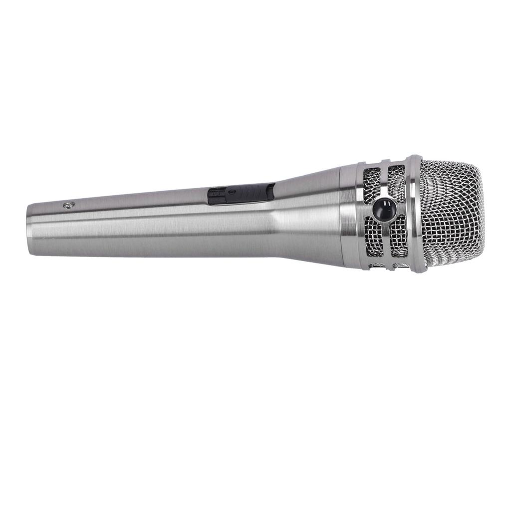 Microphone Wired Dynamic Cardioid Handheld Mic for Karaoke Singing Home Outdoor Stage SpeechSilver