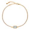 Jewelry S925 Sterling Silver With Natural Garnet Topaz Peridot Citrine Amethyst Bracelet Women