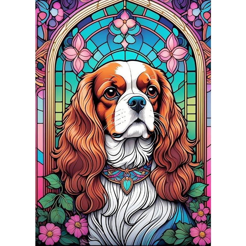 

Abstract Stained Glass Pattern Art Posters Canvas Painting And Prints Cat Bird Tiger HD Pcictures For Living Room Home Decor 21cm×30cm NoFrame