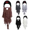 Thick Knit Beard Hat for Teen Handmade Funny Carnival Theater Performances Hat