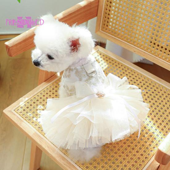 Puppy Summer Fashion Dress Exquisite Hemming Embroidery Princess Dog  Wedding Dress Dog Cat Clothes – buy the best products in the Ayzeze online  store