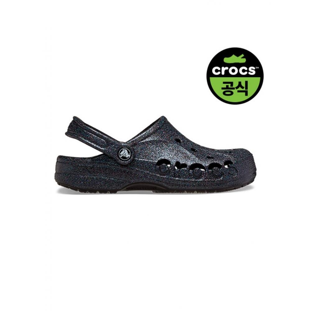 Baya Glitter Clog Bk For Crocs