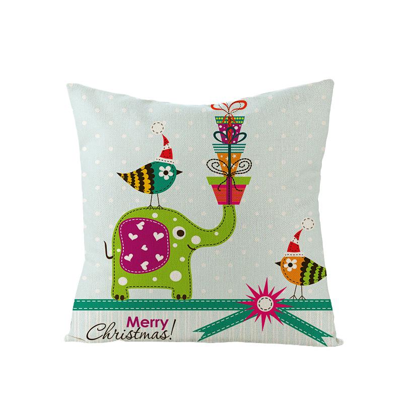 Christmas Single Pillowcase Car Sofa Cushion Cover Home Decor Pillowcase