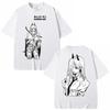 2026 Summer Hot Sale Anime Chainsaw Man Reze Denji Power T-shirt Men Women Vintage Top Hip Hop Streetwear Oversized T-shirt