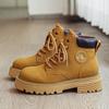 3070 Big Yellow Boots New Tooling Desert Short Boots Couple British Functional Bumblebee Thick-soled Heightening Martin Boots