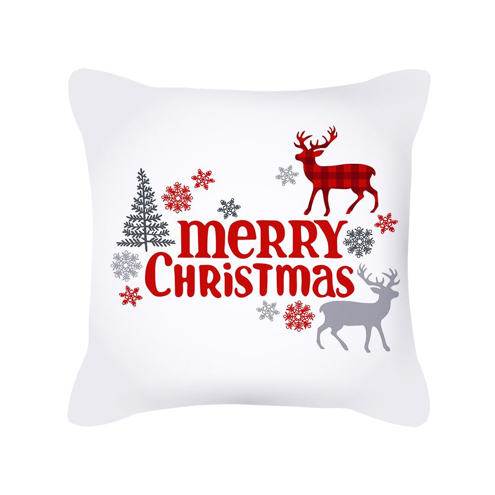 New Ins Nordic Cartoon Christmas Pillow Cover Holiday Gift Square Cushion Cover Pillow Cover