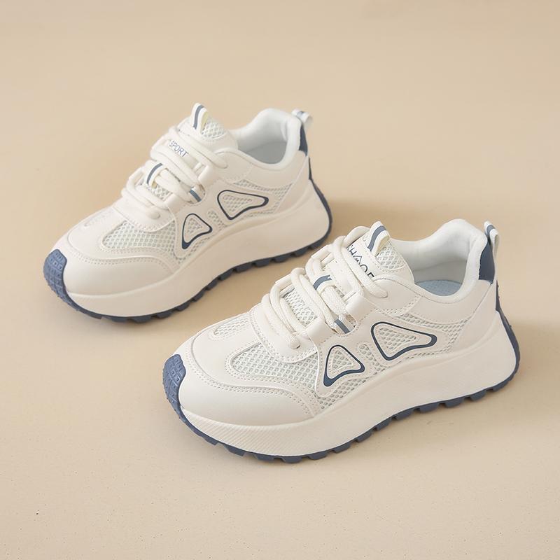 

CRLAYDK Fashion Womens Chunky Sneakers Mesh Lace Up Trendy Shoes Platform Summer Casual Ladies Walking Comfort Trainer Tennis 40