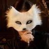 Realistyczna Maska Lisa z Ogonem Zestaw DIY dla Theriana, Pluszowe Futrzane Zwierzęta Lis/Kot Kot na Halloween Siateczka na Oczy Boże Narodzenie Maskarada Cosplay Impreza Personalizowana