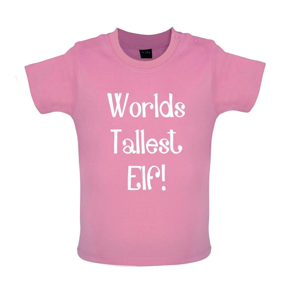 

Worlds Tallest Elf! - Baby Kids Boys Girls Unisex T-Shirt / Babygrow - Secret Santa Christmas Elfs 140