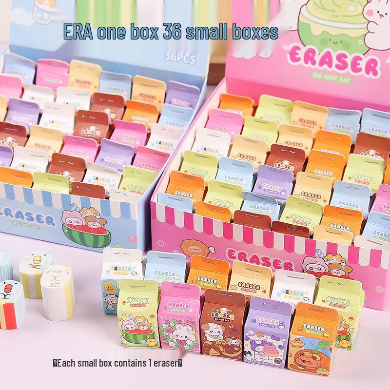 Kreatives Cartoon-Radiergummi-Blindbox - Süßes & Schneidbares Schreibwaren-Geschenk für Schüler und Kindergarten