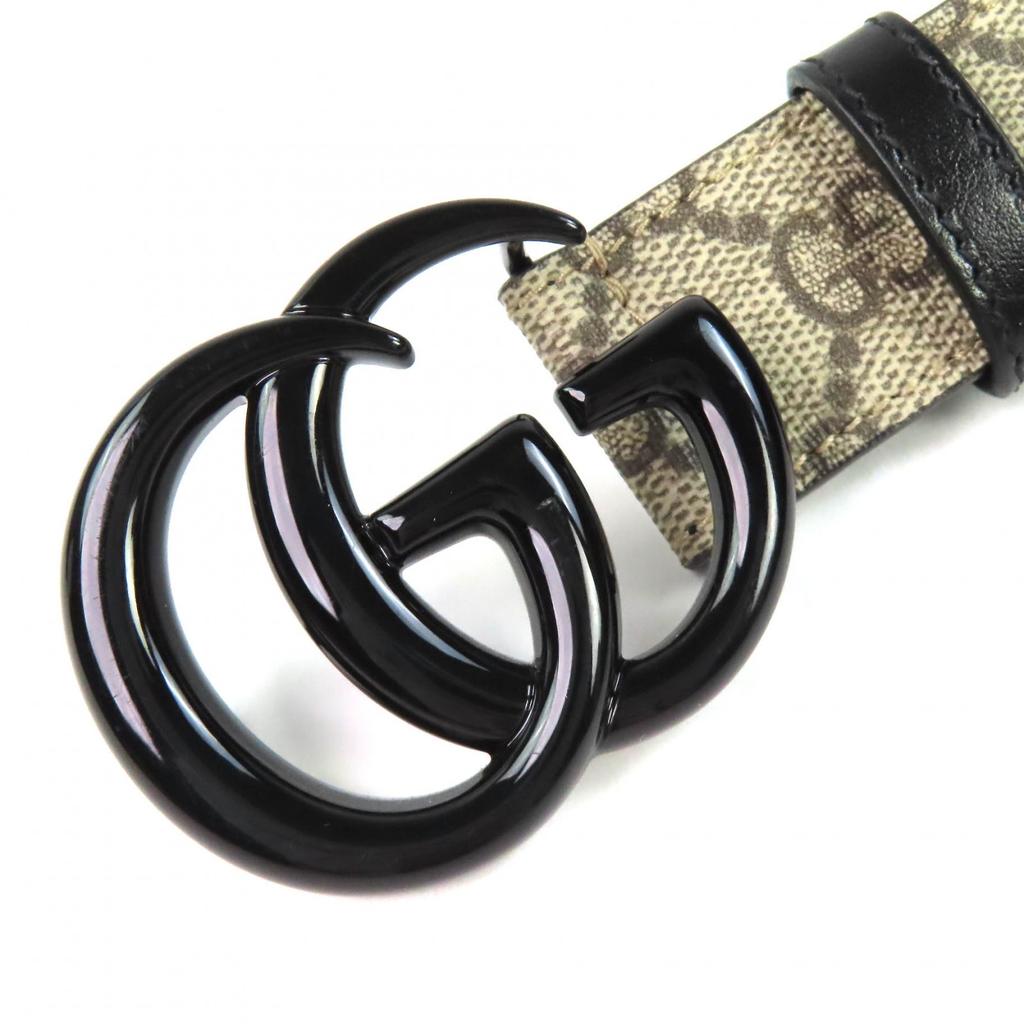 Excellent GUCCI Belt GG Marmont GG Supreme Beige GG Supreme Women 525040 Used