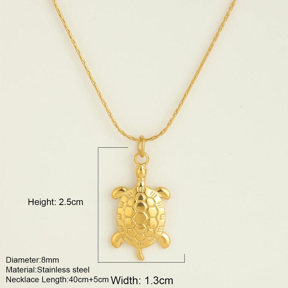 Ocean Series Guld Choker Rostfritt Stål Hänge Halsband för Kvinnor Snäcka Sjöstjärna Hängen Kvinnors Chunky Smycken Tillbehör
