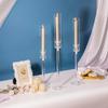Taper Candlestick Holders for Table Centerpiece, 3Pcs Acrylic Candle Holder for Taper Candles, Clear Hurricane Candle Holder