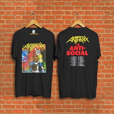 Vintage Anthrax Antisocial Usa Concert Tour T Shirt Unisex T-Shirt
