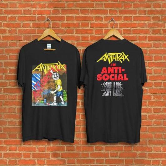 

Винтажная футболка Anthrax Antisocial Usa Concert Tour 4XL
