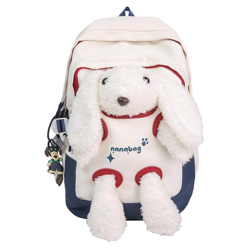 School Bag Girl Fashion Girl Cute Bear High Value Junior High School Student Pupil Doll Backpack Plush