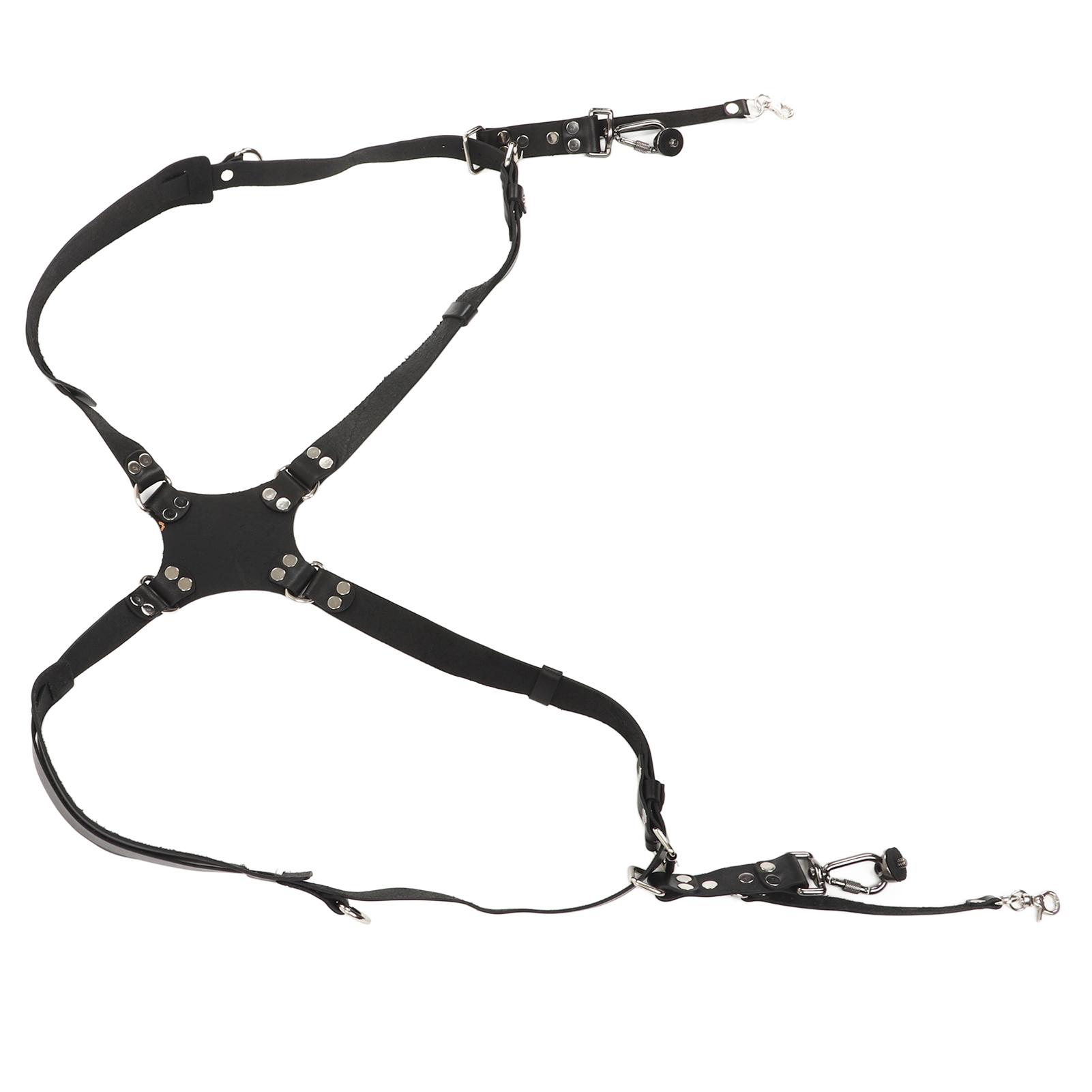 

Ремень для камеры кожаный двойной плечевой ремень для камеры аксессуары для цифровой камеры X Type чёрный