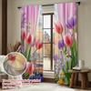 2 Pcs Colorful narcissus print curtains,suitable for bedroom,living room kitchen decoration,home decoration,window decoration