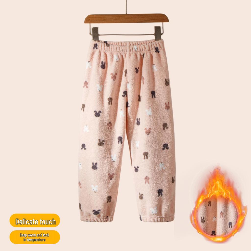 Kids' Snowball Fleece Pajamas: Warm Autumn/Winter Pants for Boys & Girls