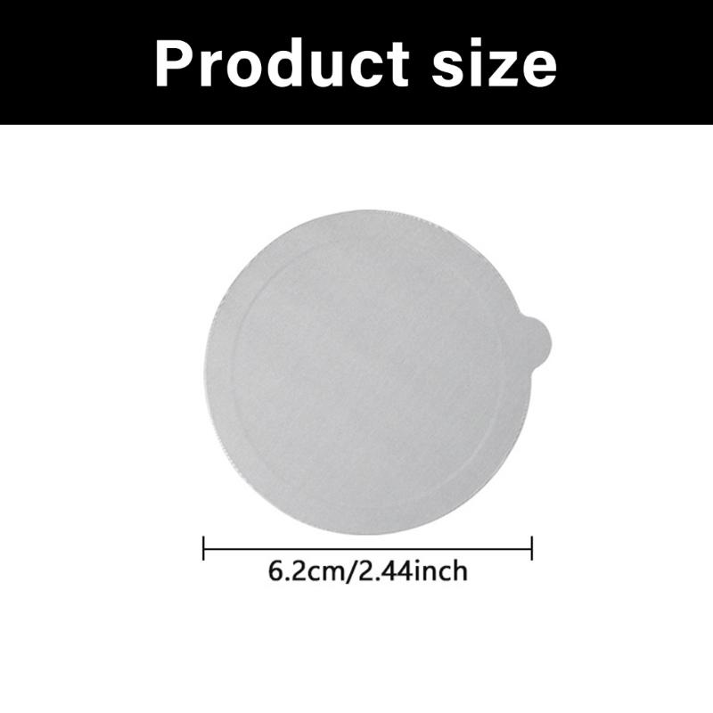 Pack of 100 Coffee Pods Foil Lids Set 62mm Coffee Pods Stickers Coffee Sealers Aluminum Foil Texture Coffee Pods Covers