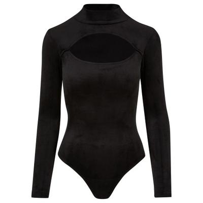 Urban Classics Womens/Ladies Cut Out Velvet Turtle Neck Bodysuit
