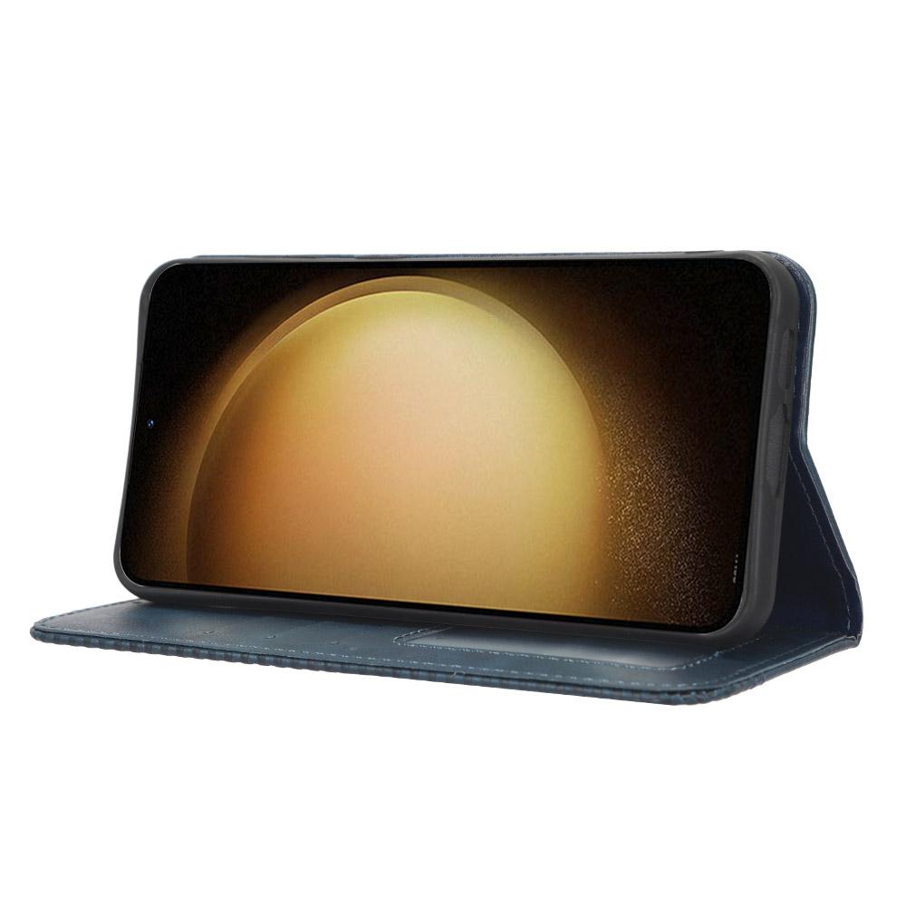 Retro Texture Phone Case for Samsung Galaxy S23,PU Leather Stand Wallet Cellphone Cover