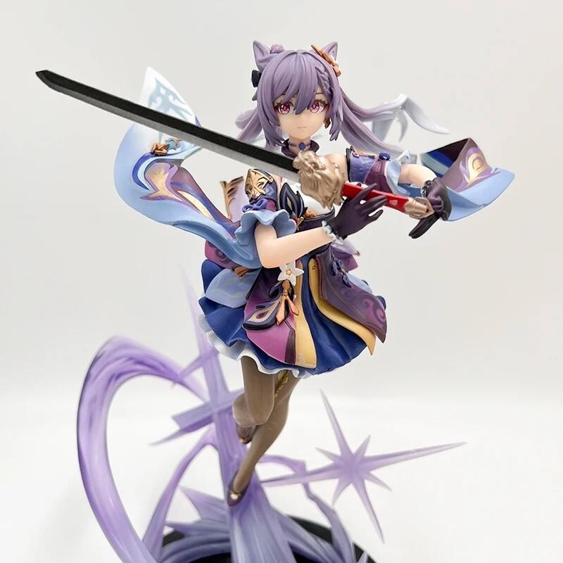 Genshin Impact Keqing Anime Figur PVC Sammlerstück Modell Puppe Spielzeug 11.8';'