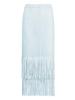 2025 Summer Pleated Tassel A-line Midi Skirt – High Waist Commute Design for Women