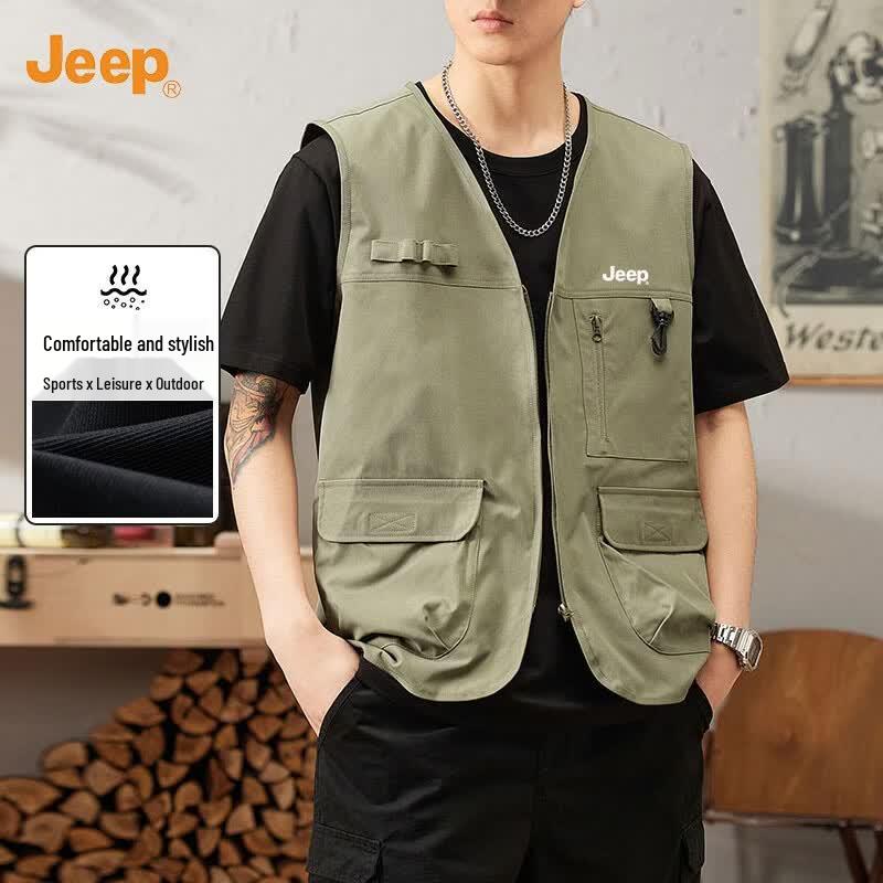 

JEEP Men s Summer Multi-Pocket Work Vest M