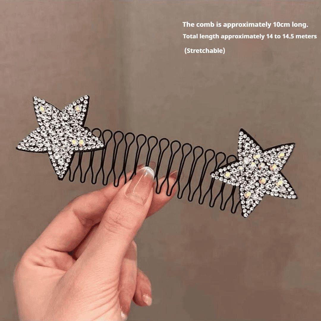 

Звездный гребень для укладки волос, невидимый гребень для волос для девочек и детей, для фиксации волос, заколка, головной убор, универсальные аксессуары для волос серебряный
