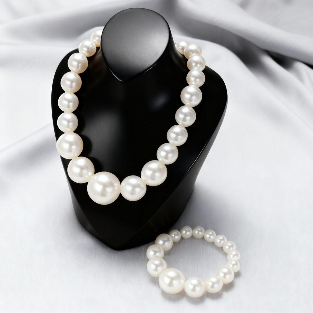 Collana a Strati con Perle Imitazione Retro - Stile Europeo & Americano, Choker Esagerato alla Moda, Design di Lusso Leggero