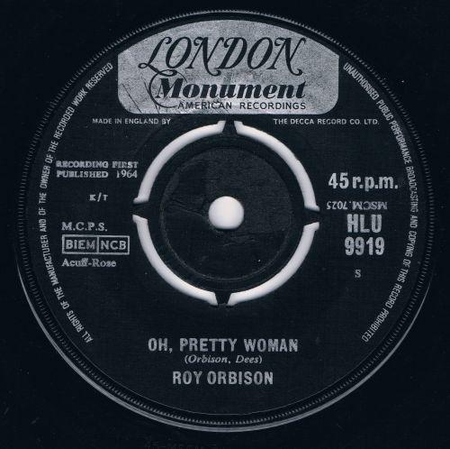 

7inch Record ROY ORBISON - Oh, Pretty Woman HLU9919 London Records 1964 UK Rock Used
