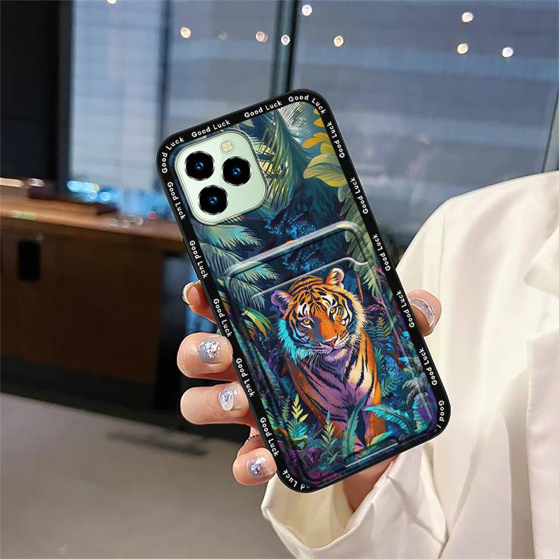 Dirt-resistant Durable Phone Case For Oukitel C21 Pro Fashion Design Full Wrap Silicone Graffiti TPU Card Slot Cover