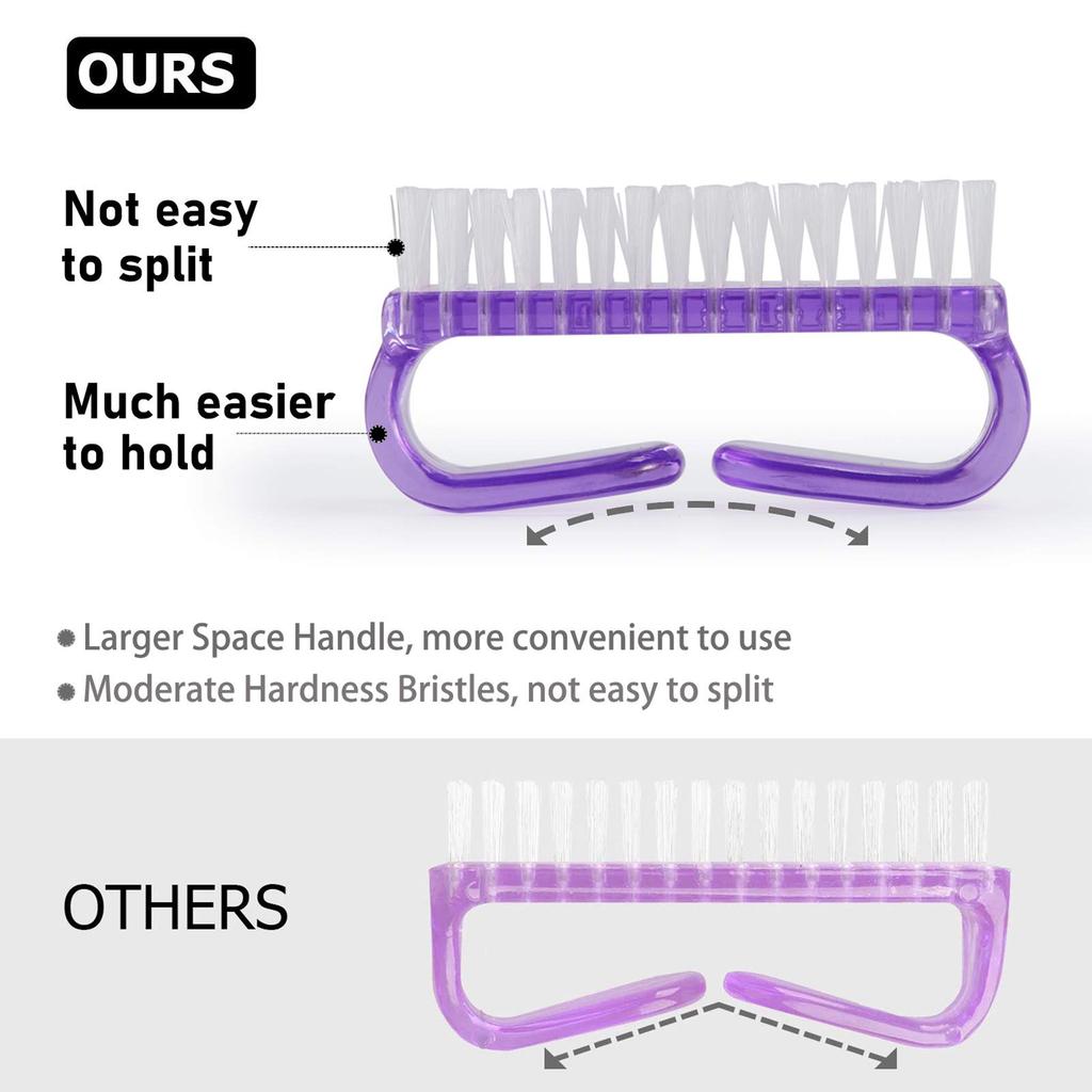 Hand Fingernail Scrub Cleaning Brushes Manicure Tools Scrub Brushes Kit for Toes and Nails Men Women