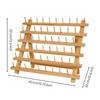 Beech Wood Thread Spool Rack Compact Holder Stand Portable for Craft Rooms