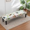Stretch Piano Stool Covers Floral Printed Long Bench Cover Anti-dirty Ottoman Protector Dining Chair Slipcover Living Room